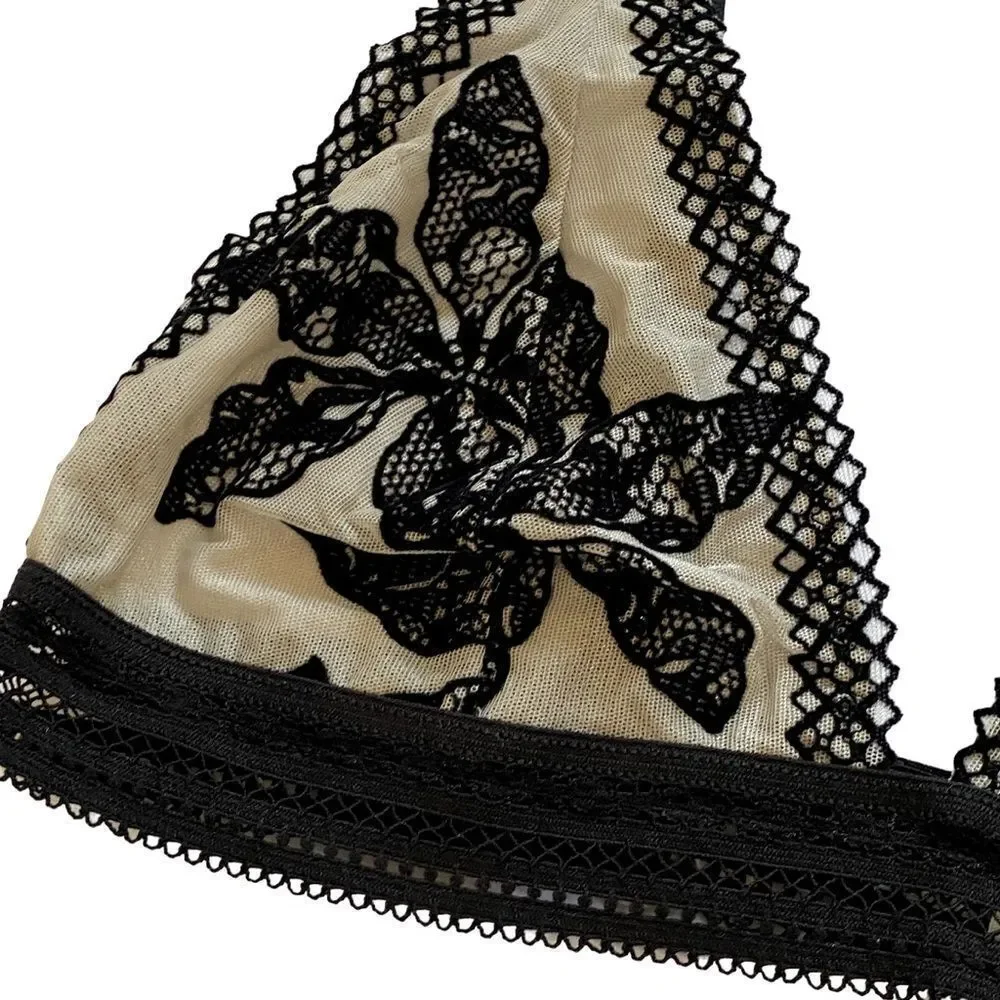 Free People Intimately Alia Black Lace Bralette Sz S NWT - Picture 8 of 15